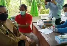 Pemdes Damparan Laksanakan Vaksinasi Dosis 1, Masyarakat Antusias