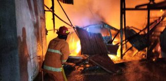 Kebakaran Di jalan Junjung Buih Palangka Raya