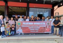 Tingkatkan SDM PWI Barsel Gelar Pelatihan Journalistik