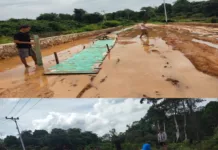 Kades Dan Masyarakat Muara Talang Perbaiki Jalan Desanya.