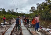 TMMD Bersama Warga Rampungkan Jalan Cor Beton