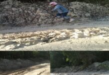 Jalan Lintas Desa Hulu Tampang Rusak Parah, Ini Penyebabnya….!!!