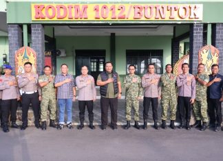 Kapolres Barsel Silahturahmi Dengan Dandim 1012/Buntok Untuk Perkuat Sinergitas Dalam Menjaga Kamtibmas,